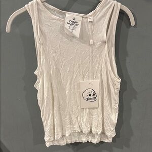 Cheap Monday Cream Ruched Sleeveless Tank